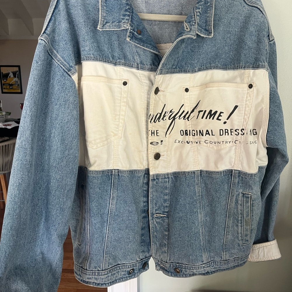 Denim and Cream Vintage 90’s Jean Jacket